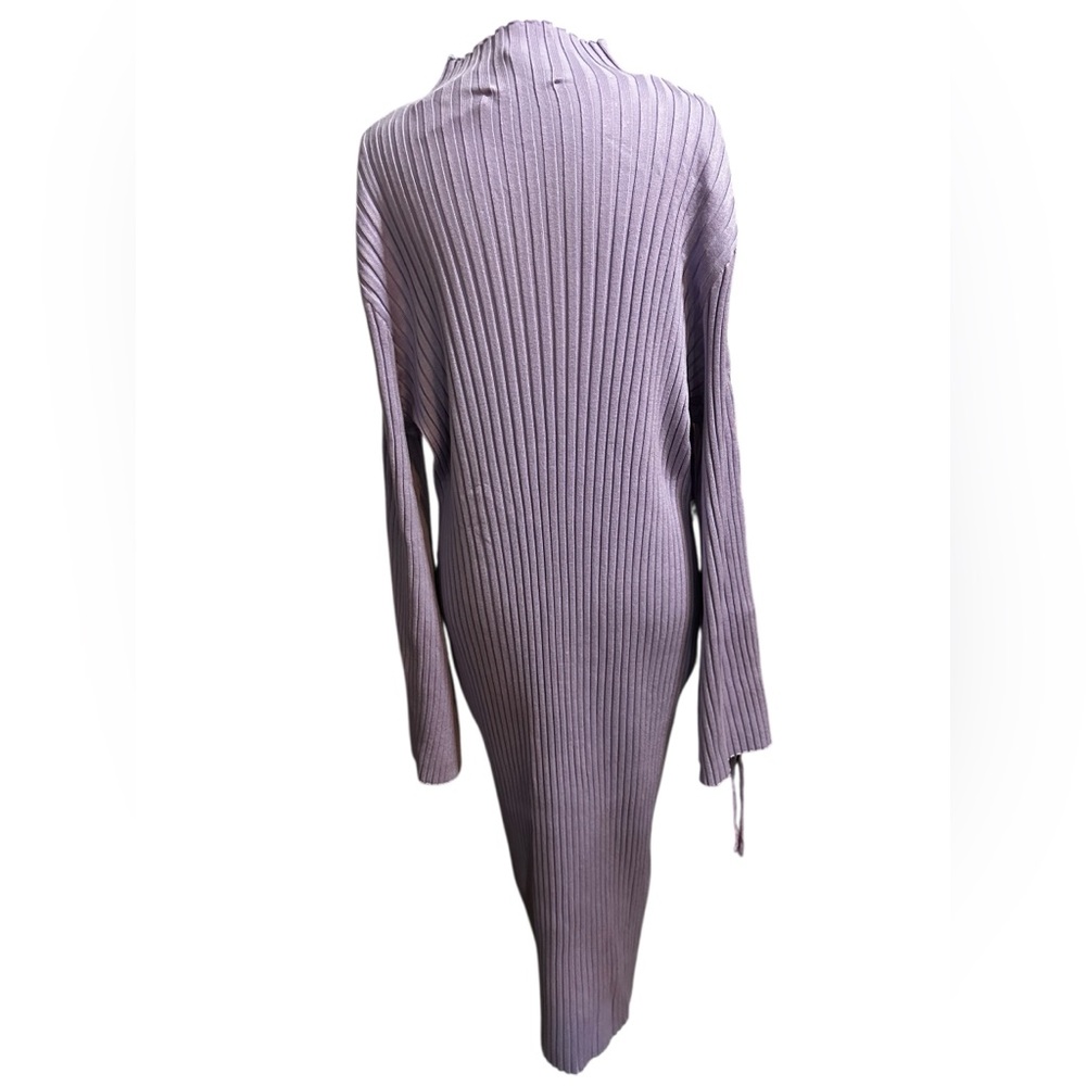 Ashley Stewart Ribbed Lavender Midi Dress size 22/24 NWT - Picture 5 of 6
